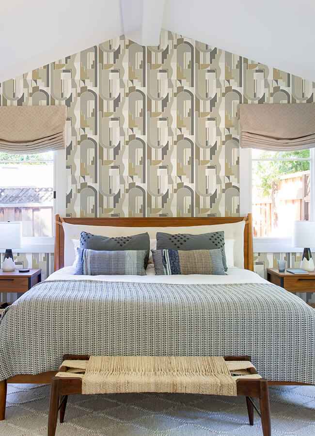 Odele Honey Geometric Archways Wallpaper - York Wallcoverings - 4121-72203 - York Wallcoverings Wallpaper
