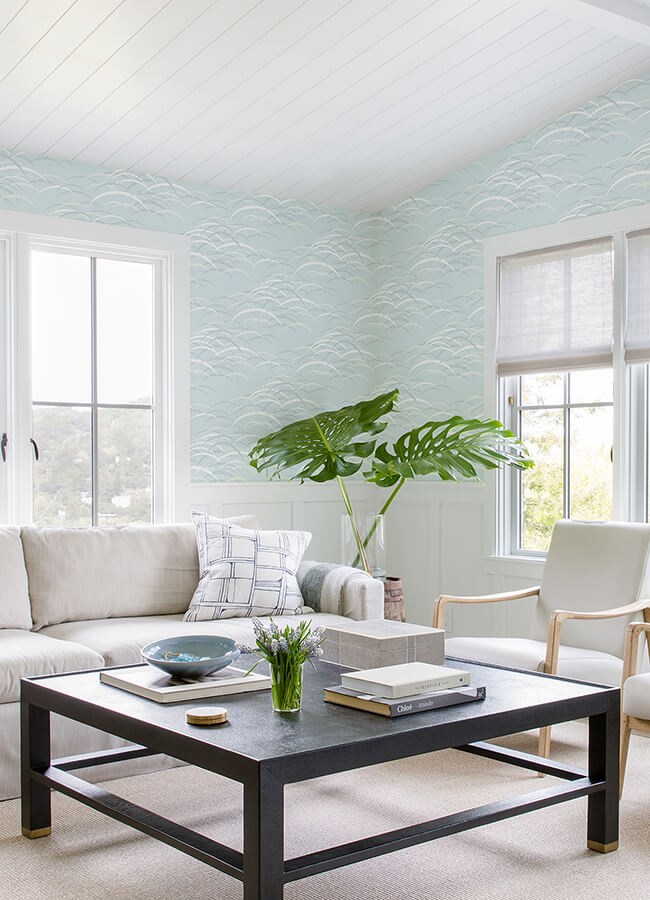 kasia-sky-blue-abstract-wallpaper-york-wallcoverings-4121-72210 - York Wallcoverings Wallpaper