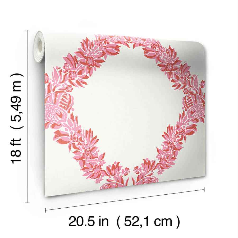 Valentino Wreath Peel & Stick Wallpaper - York Wallcoverings - SCS6050 - York Wallcoverings Wallpaper