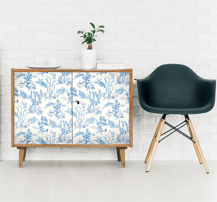 azure-garparilla-peel-and-stick-wallpaper-york-wallcoverings-scs6057 - York Wallcoverings Wallpaper