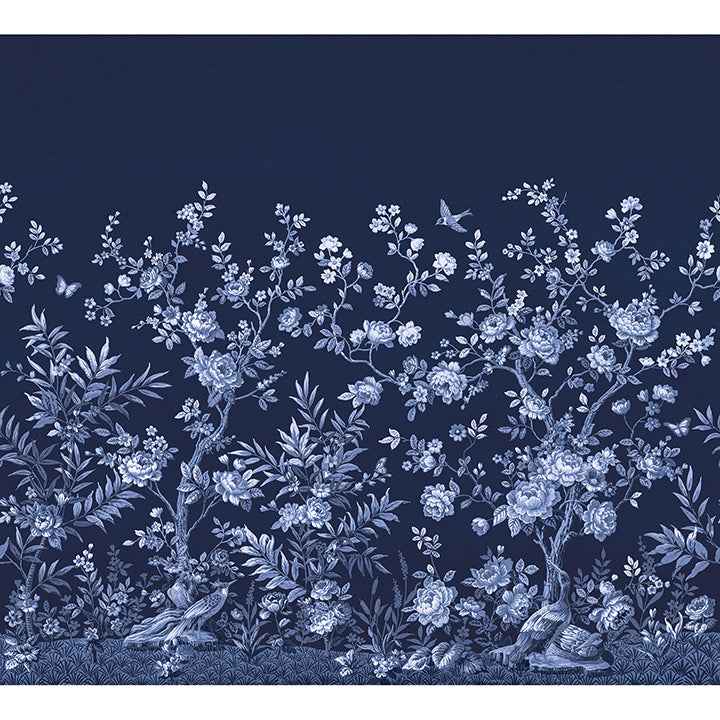 Twilight Chinoiserie Midnight Blue Wall - York Wallcoverings - ASTM5058