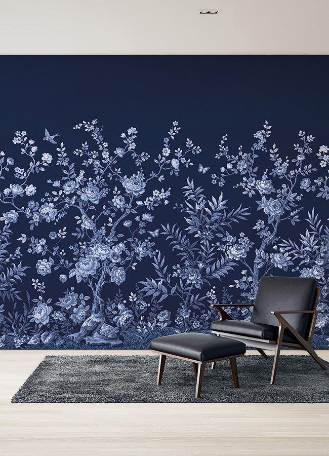 twilight-chinoiserie-midnight-blue-wall-mural-york-wallcoverings-astm5058 - York Wallcoverings Wallpaper