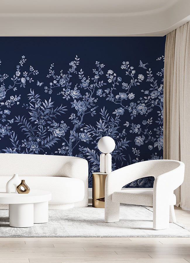 twilight-chinoiserie-midnight-blue-wall-mural-york-wallcoverings-astm5058 - York Wallcoverings Wallpaper