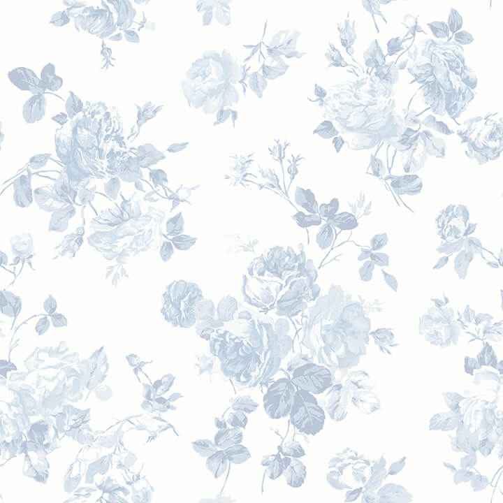 Everblooming Rosettes Blue Bella Ribbon - York Wallcoverings - LFS5017