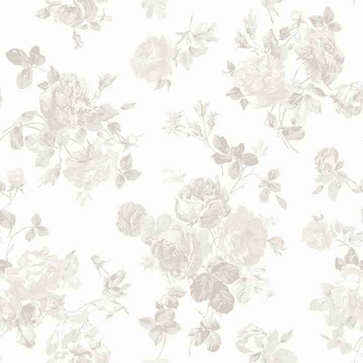 Everblooming Rosettes Dove Peel & Stick - York Wallcoverings - LFS5019