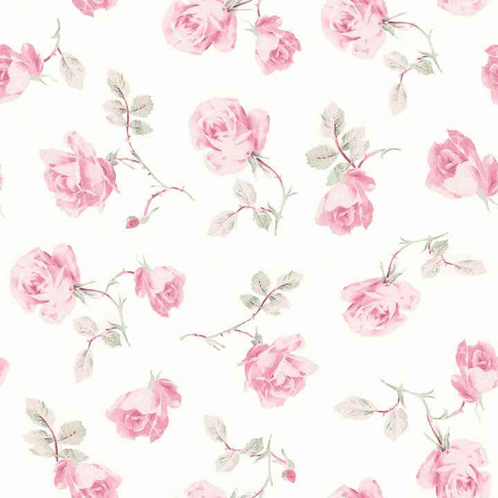 Chateau Rose Ribbon Rosa Peel and Stick Wallpaper - York Wallcoverings - LFS6109
