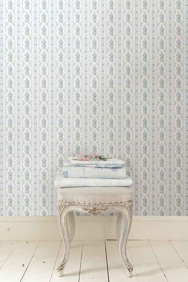 Sweet Blue Dreamy Days Peel and Stick Wallpaper - York Wallcoverings - LFS6112 - York Wallcoverings Wallpaper
