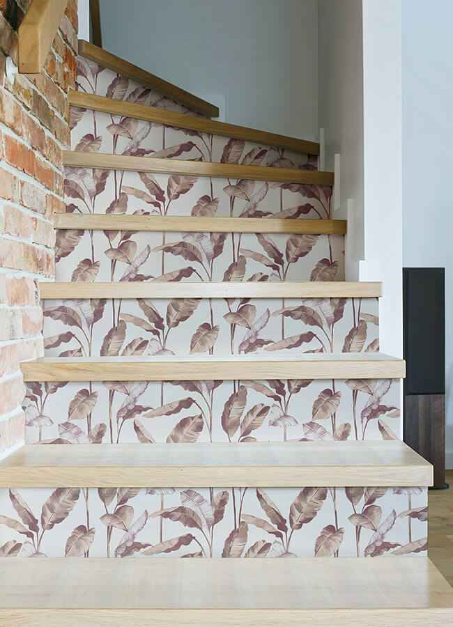 Mauve Banana Leaf Peel and Stick Wallpaper - York Wallcoverings - NUS4902 - York Wallcoverings Wallpaper