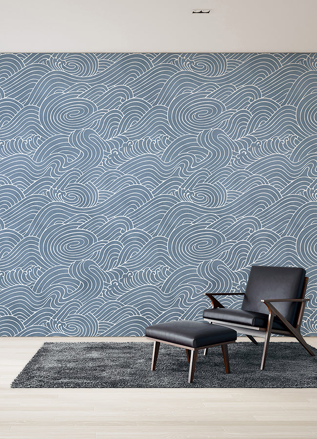 waves-ocean-blue-wall-mural-york-wallcoverings-astm5041 - York Wallcoverings Wallpaper