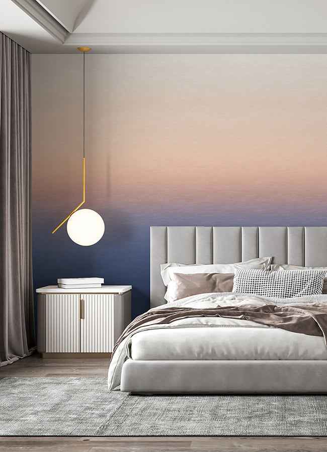 Sunrise Orange & Blue Ombre Wall Mural - York Wallcoverings - ASTM5044 - York Wallcoverings Wallpaper