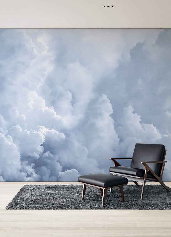 In The Clouds Sky Blue Wall Mural - York Wallcoverings - ASTM5053 - York Wallcoverings Wallpaper