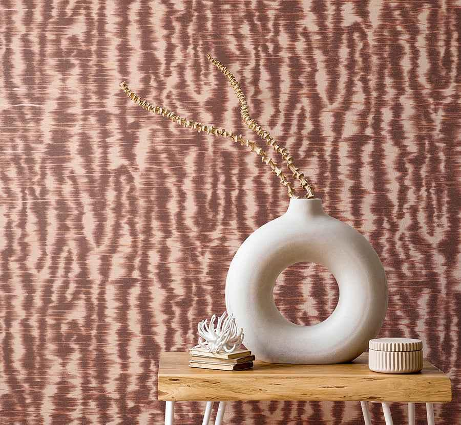Hartmann Burgundy Stripe Texture Wallpaper - York Wallcoverings - PK333444 - York Wallcoverings Wallpaper