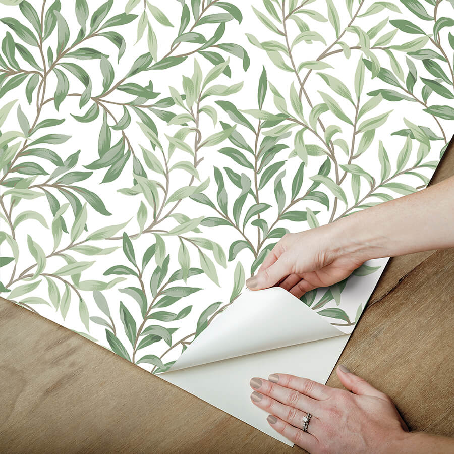 herb-green-terrace-vines-peel-and-stick-wallpaper-york-wallcoverings-nus6101 - York Wallcoverings Wallpaper