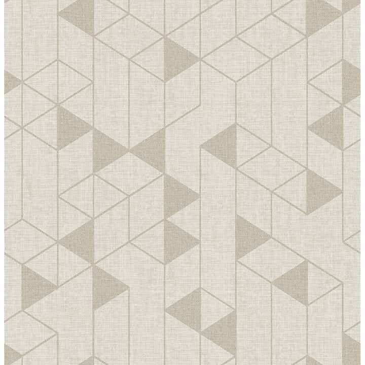 Fairbank Champagne Linen Geometric Wallpaper - York Wallcoverings - 4034-26770 - York Wallcoverings Wallpaper