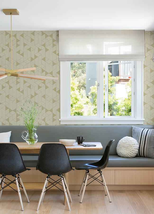 Fairbank Gold Linen Geometric Wallpaper - York Wallcoverings - 4034-26772 - York Wallcoverings Wallpaper