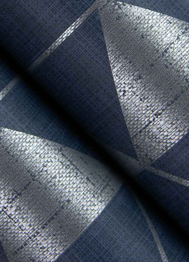 Fairbank Navy Linen Geometric Wallpaper - York Wallcoverings - 4034-26775 - York Wallcoverings Wallpaper