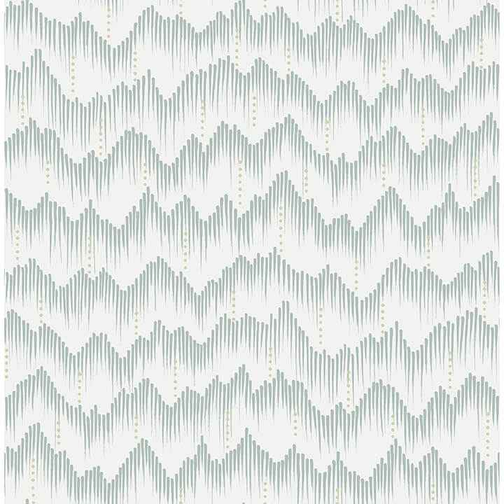 Holmby Seafoam Brushstroke Zigzag Wallpaper - York Wallcoverings - 4034-26776 - York Wallcoverings Wallpaper