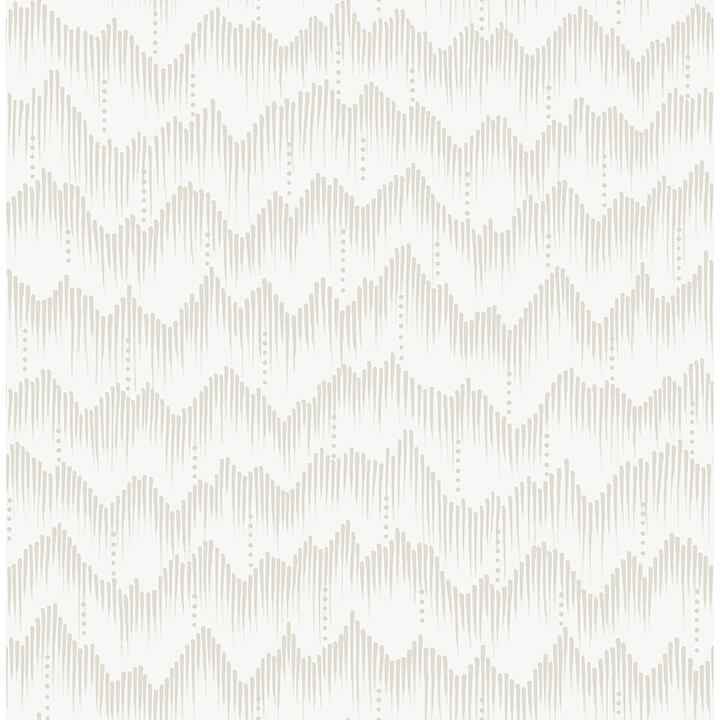 Holmby Bone Brushstroke Zigzag Wallpaper - York Wallcoverings - 4034-26778