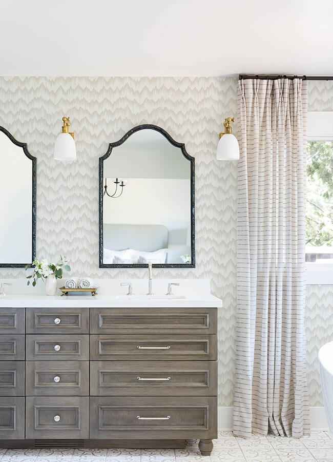 Holmby Bone Brushstroke Zigzag Wallpaper - York Wallcoverings - 4034-26778 - York Wallcoverings Wallpaper