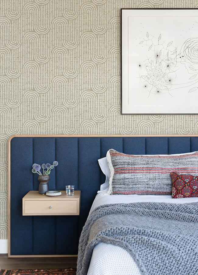 Trippet Light Brown Zen Waves Wallpaper - York Wallcoverings - 4034-26786 - York Wallcoverings Wallpaper