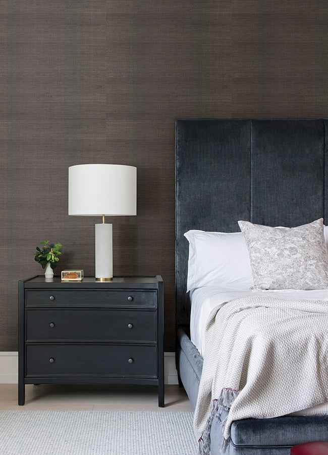Colcord Charcoal Sisal Grasscloth Wallpaper - York Wallcoverings - 4034-72107 - York Wallcoverings Wallpaper