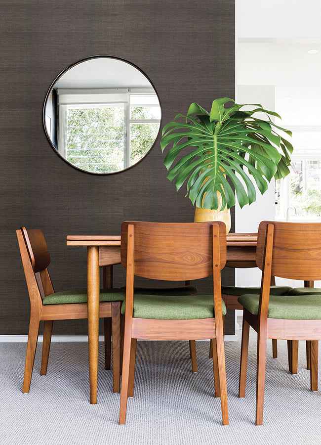 Colcord Charcoal Sisal Grasscloth Wallpaper - York Wallcoverings - 4034-72107 - York Wallcoverings Wallpaper