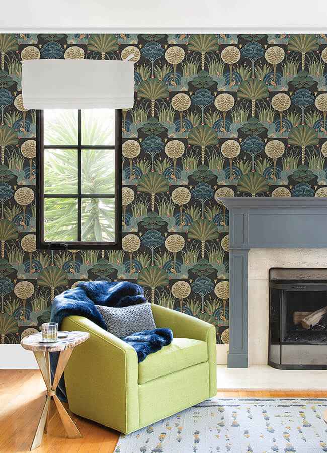 Mandeville Multicolor Tropical Paradise Wallpaper - York Wallcoverings - 4034-72120 - York Wallcoverings Wallpaper