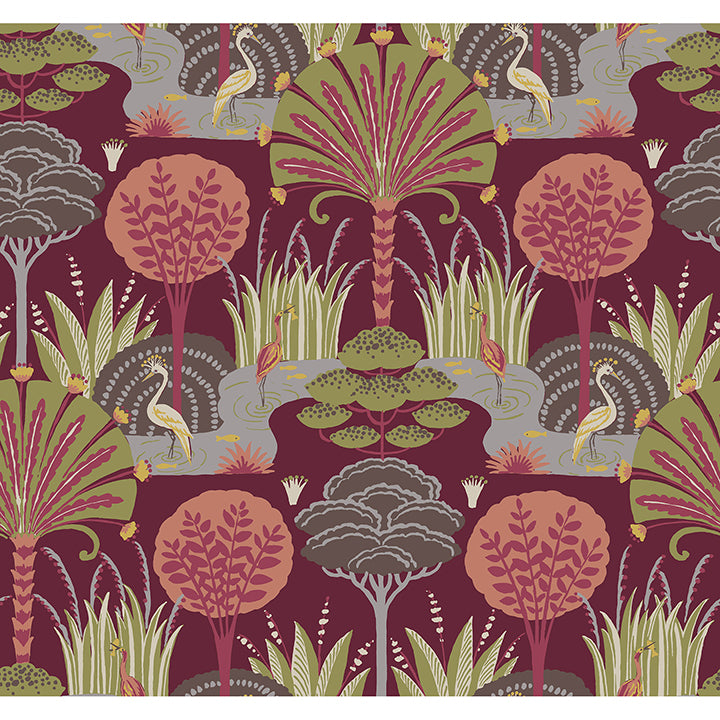 mandeville-raspberry-tropical-paradise-wallpaper-by-scott-living-york-wallcoverings