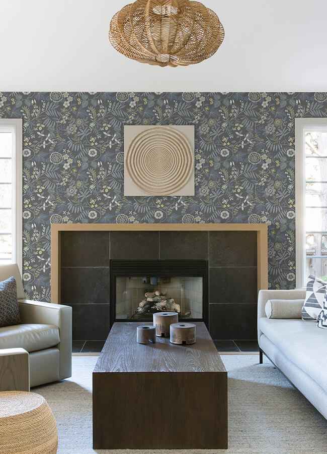 Marilyn Light Grey Floral Trail Wallpaper - York Wallcoverings - 4034-72136 - York Wallcoverings Wallpaper