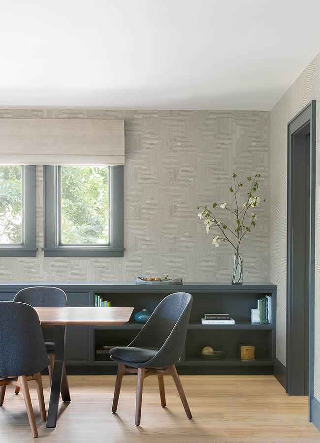 Mortenson Light Grey Geometric Wallpaper - York Wallcoverings - 4034-72141 - York Wallcoverings Wallpaper