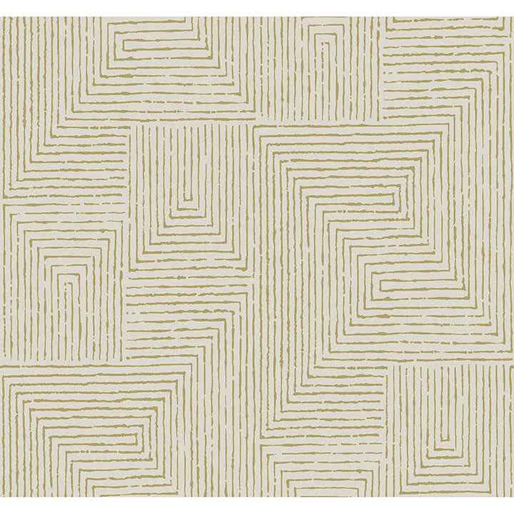 Mortenson Gold Geometric Wallpaper - York Wallcoverings - 4034-72142