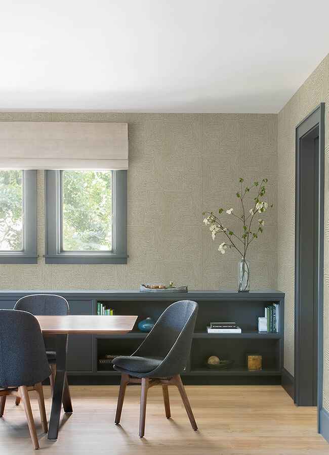 Mortenson Gold Geometric Wallpaper - York Wallcoverings - 4034-72142 - York Wallcoverings Wallpaper