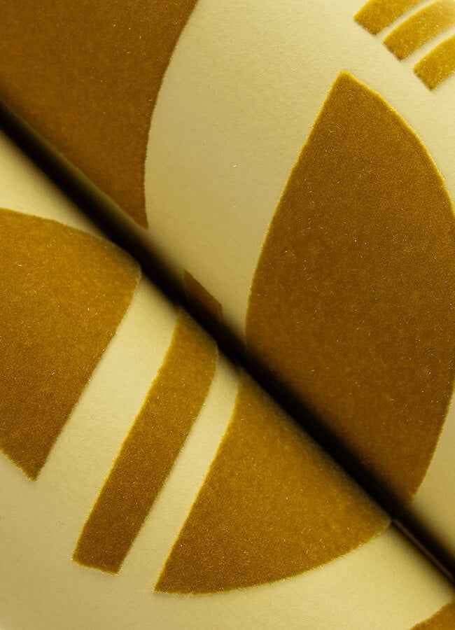 Carter Gold Geometric Flock Wallpaper - York Wallcoverings - 4034-87382 - York Wallcoverings Wallpaper