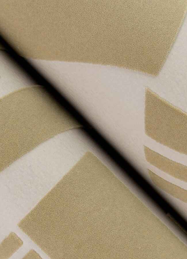 Carter Light Brown Geometric Flock Wallpaper - York Wallcoverings - 4034-87383 - York Wallcoverings Wallpaper