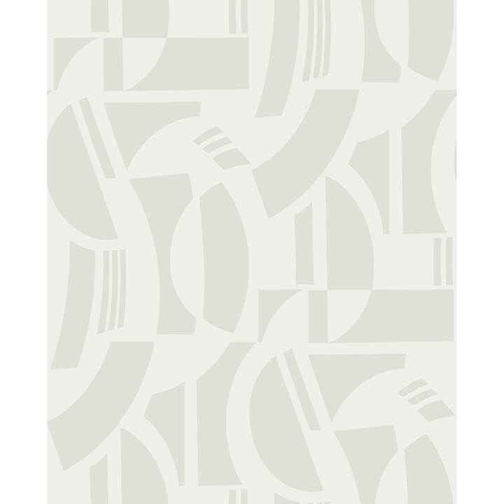 Carter Cream Geometric Flock Wallpaper - York Wallcoverings - 4034-87384