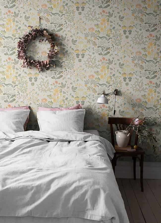 Groh Apricot Floral Wallpaper - York Wallcoverings - 4143-22003 - York Wallcoverings Wallpaper