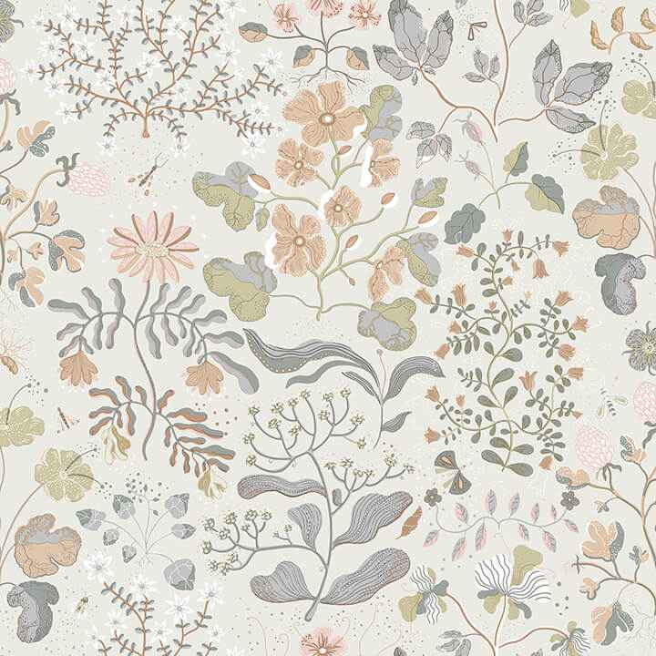 Groh Neutral Floral Wallpaper - York Wallcoverings - 4143-22004 - York Wallcoverings Wallpaper