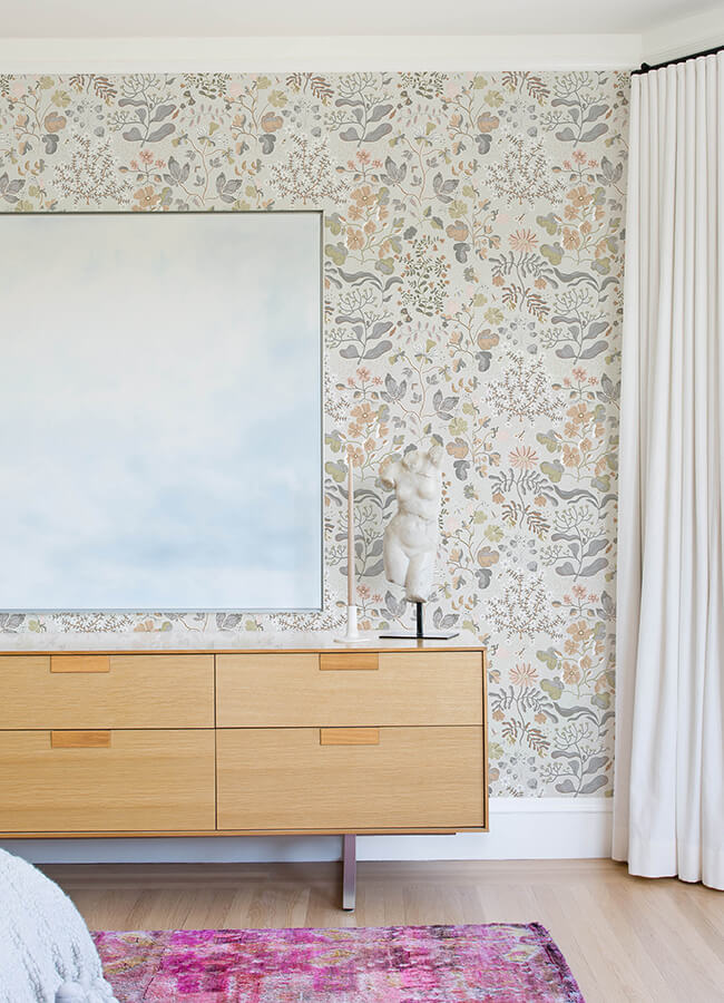 groh-neutral-floral-wallpaper-york-wallcoverings-4143-22004 - York Wallcoverings Papel pintado
