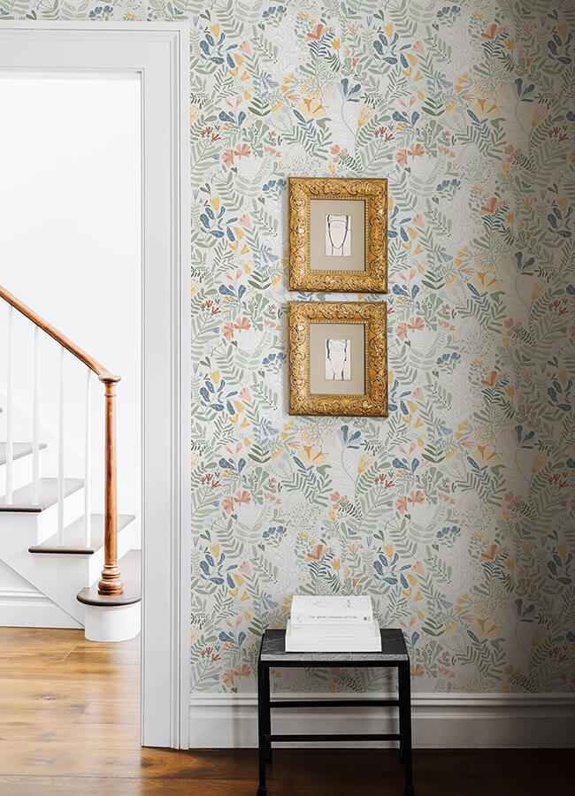 Brittsommar Seafoam Woodland Floral Wallpaper - York Wallcoverings - 4143-22005 - York Wallcoverings Wallpaper