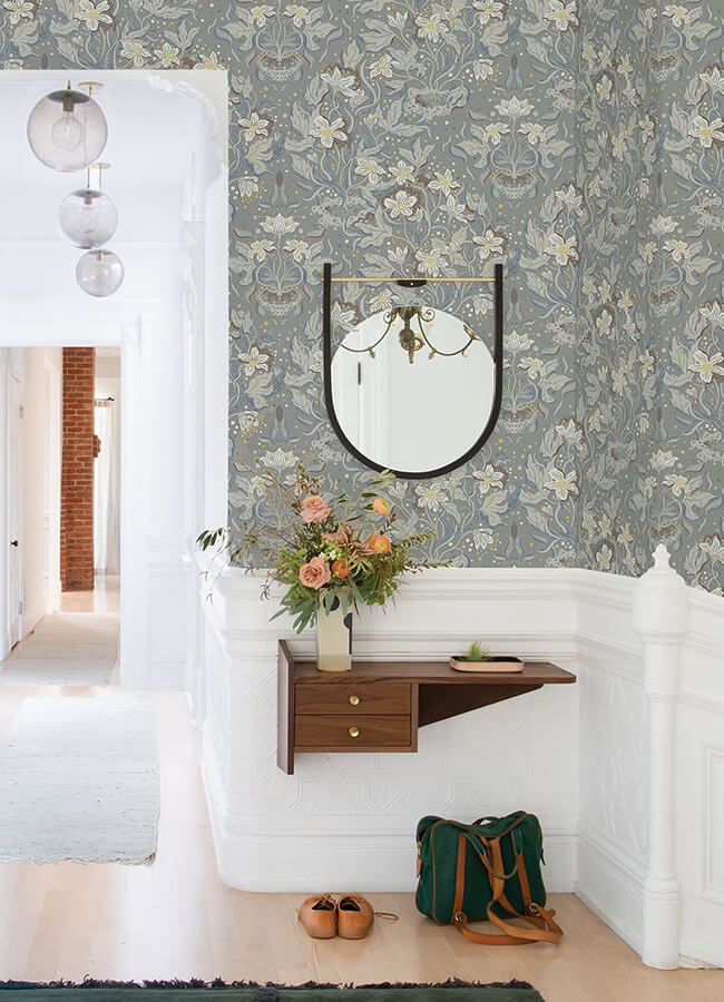 lisa-stone-floral-damask-wallpaper-york-wallcoverings-4143-22018 - York Wallcoverings Wallpaper