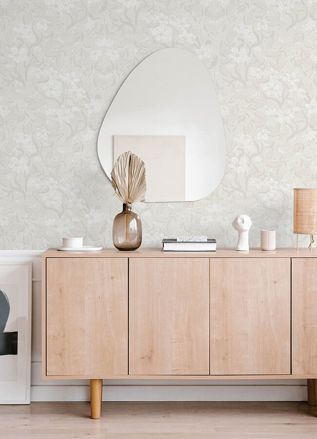 lisa-grey-floral-damask-wallpaper-york-wallcoverings-4143-22019 - York Wallcoverings Wallpaper