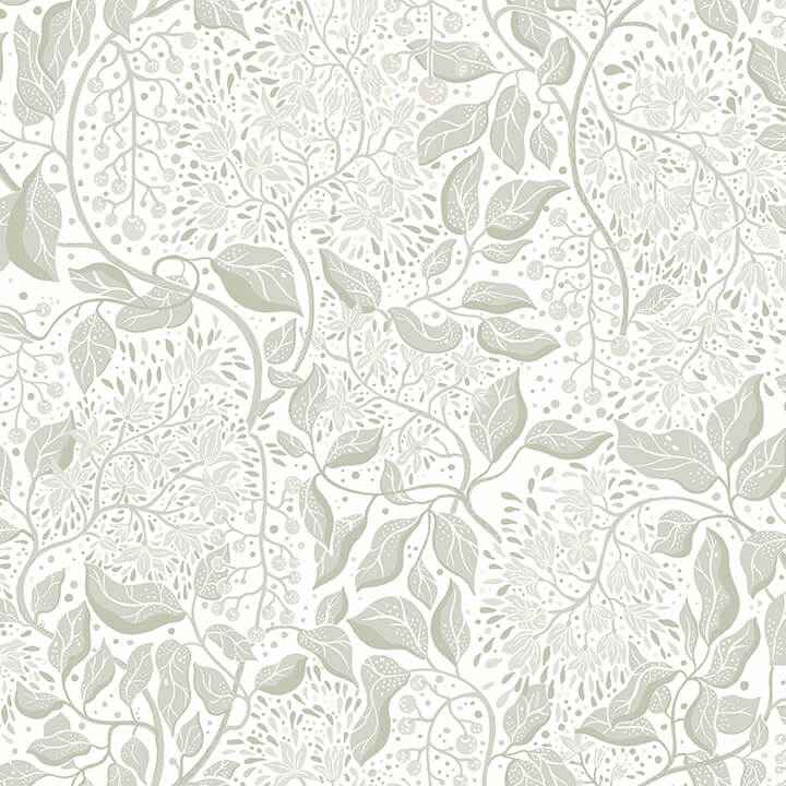 Turi Sage Twining Vines Wallpaper - York Wallcoverings - 4143-22020