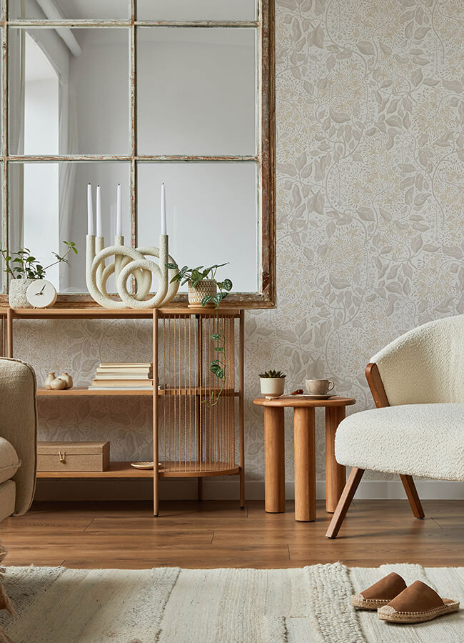 turi-khaki-twining-vines-wallpaper-york-wallcoverings-4143-22023 - York Wallcoverings Wallpaper