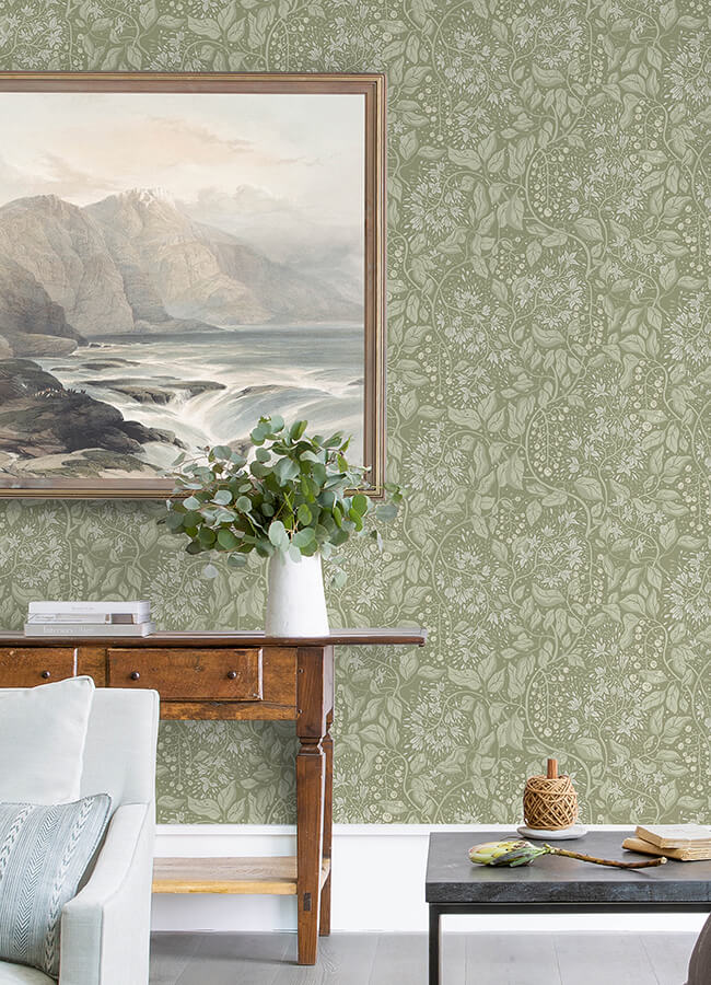 turi-moss-twining-vines-wallpaper-york-wallcoverings-4143-22024 - York Wallcoverings Wallpaper