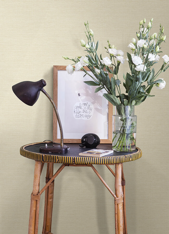 agave-yellow-faux-grasscloth-wallpaper-york-wallcoverings-4143-24280 - York Wallcoverings Papel pintado