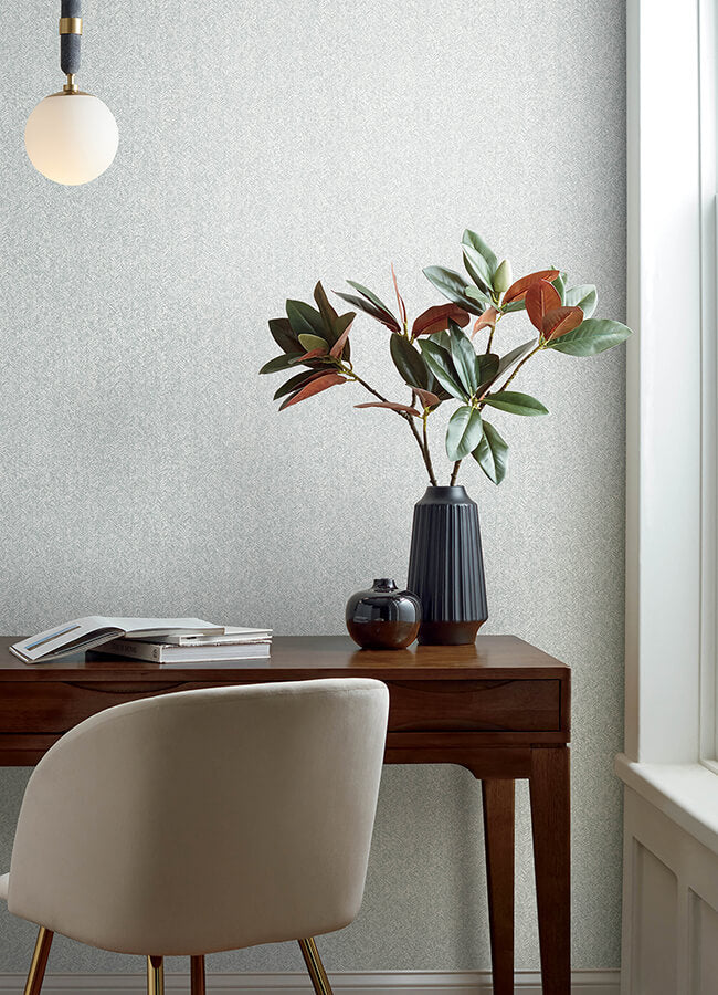 ashbee-light-grey-faux-fabric-wallpaper-york-wallcoverings-4143-26160 - York Wallcoverings Papel pintado