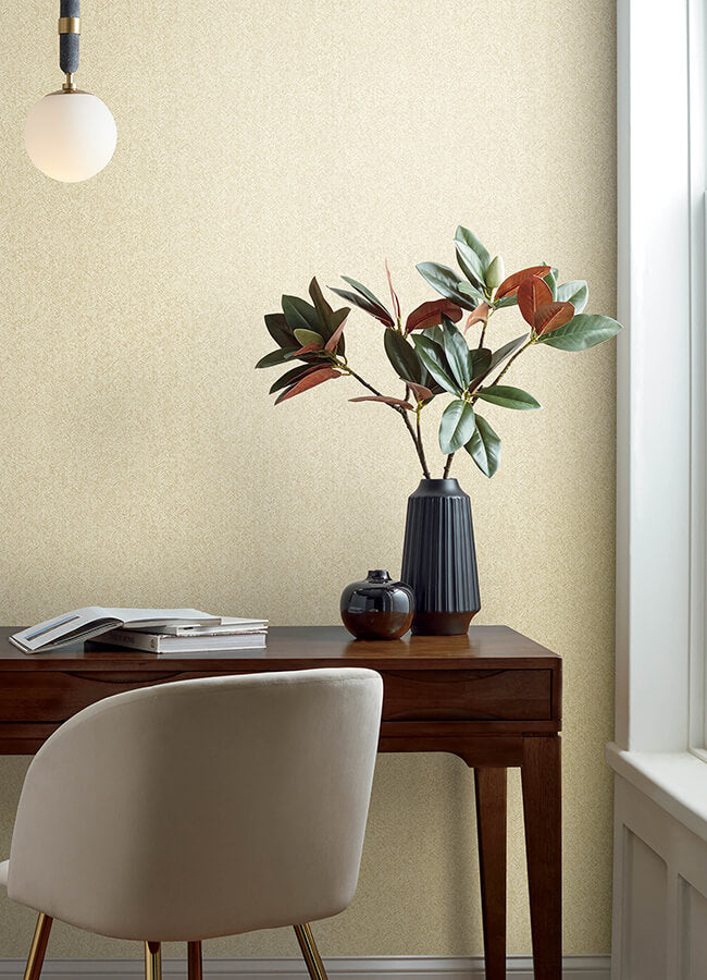 ashbee-yellow-faux-fabric-wallpaper-york-wallcoverings-4143-26162 - York Wallcoverings Papel pintado