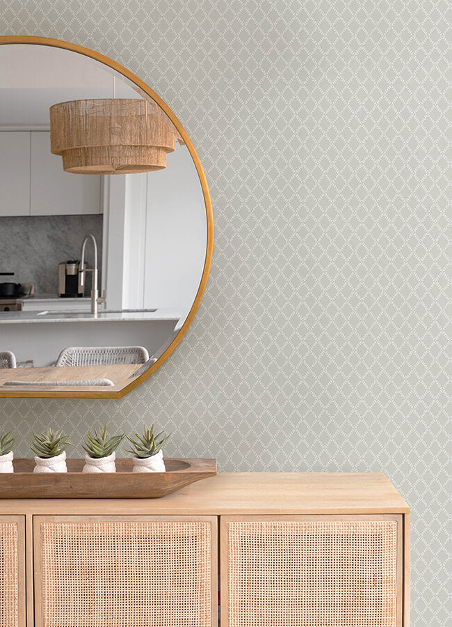 trevor-grey-leaf-trellis-wallpaper-york-wallcoverings-4143-34005 - York Wallcoverings Papel pintado