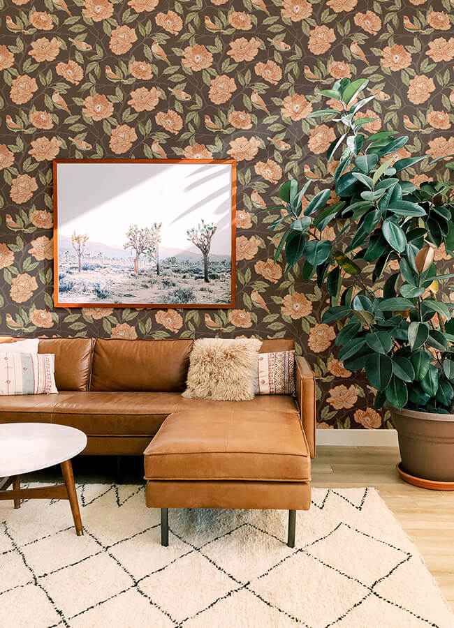 Bernadina Black Rosebush Wallpaper - York Wallcoverings - 4143-34026 - York Wallcoverings Wallpaper