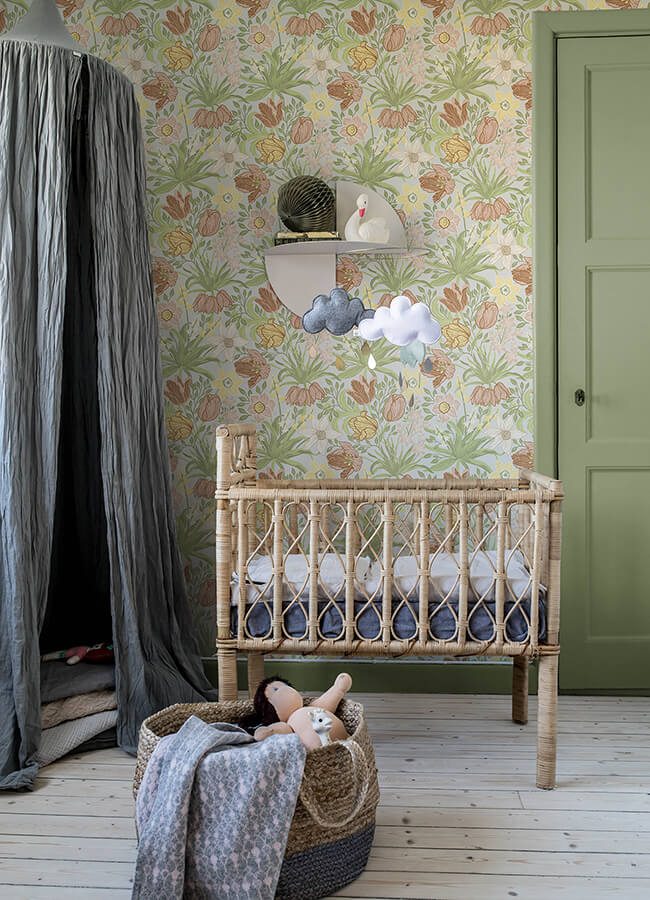 cecilia-chartreuse-tulip-and-daffodil-wallpaper-york-wallcoverings-4143-34028 - York Wallcoverings Papel pintado